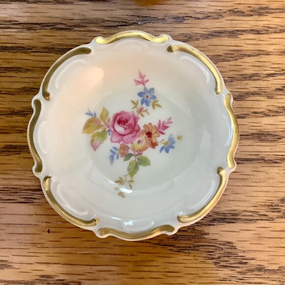 Edelstein Trinket Dishes Bavaria Rose Gold Petit Four / BonBon Dishes Set of 6 - Picture 2 of 7